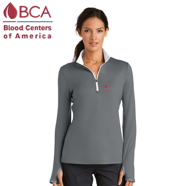 BCA - 779796 Nike Ladies Dri-FIT Stretch 1/2-Zip Cover-Up