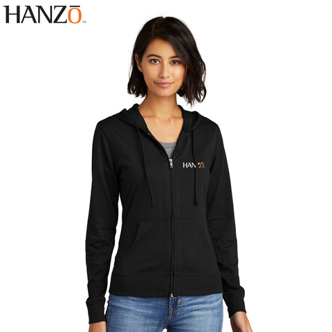 Hanzo - DT2100 District ® Women’s Fitted Jersey Full-Zip Hoodie