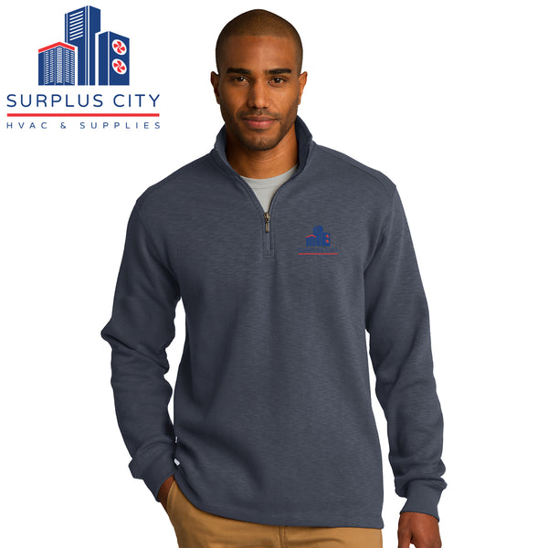 Surplus City - F295 Port Authority® Slub Fleece 1/4-Zip Pullover
