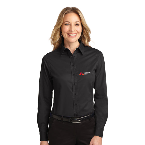 Morales Group and Accion - L608 Port Authority® Ladies Long Sleeve Easy Care Shirt
