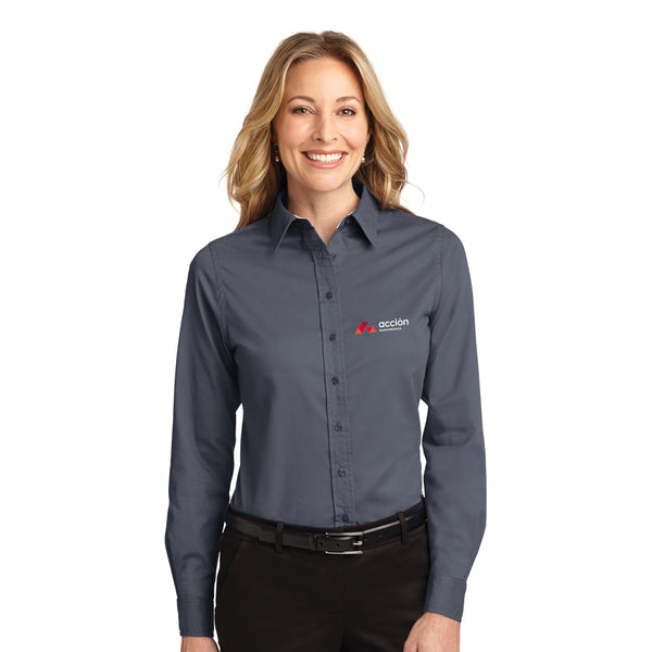 Morales Group and Accion - L608 Port Authority® Ladies Long Sleeve Easy Care Shirt