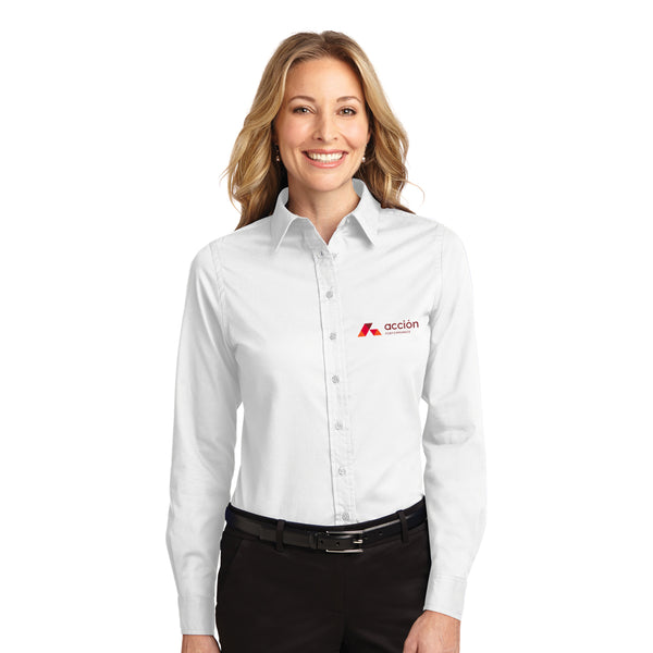 Morales Group and Accion - L608 Port Authority® Ladies Long Sleeve Easy Care Shirt
