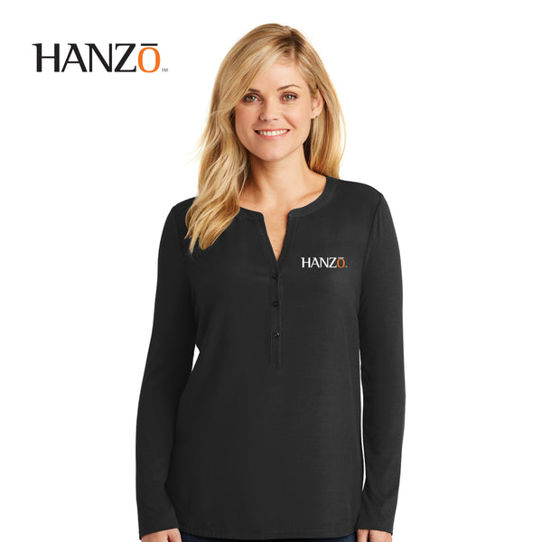 Hanzo - LK5432 Port Authority® Ladies Concept Henley Tunic