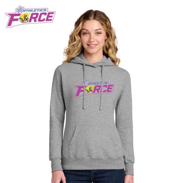 Force Softball - LPC78H Port & Co® Women's Core Fleece Pullover Hooded Sweatshirt