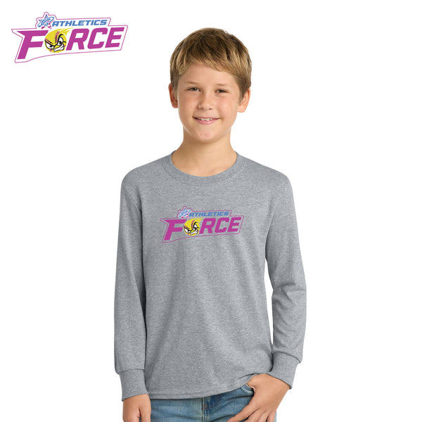 Force Softball - PC54YLS Port & Co® Youth Long Sleeve Core Cotton Tee