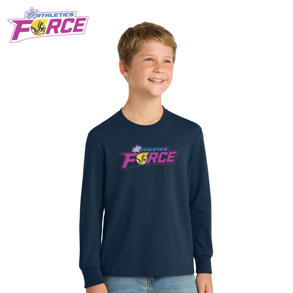 Force Softball - PC54YLS Port & Co® Youth Long Sleeve Core Cotton Tee