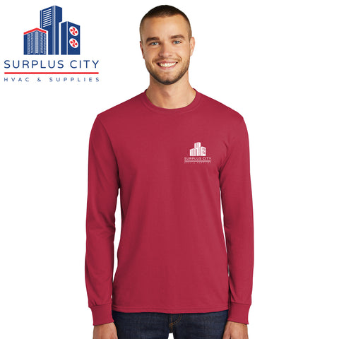 Surplus City - PC55LS Port & Company® Long Sleeve Core Blend Tee
