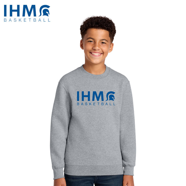 IHM Basketball - PC78Y Port & Co® Youth Core Fleece Crewneck Sweatshirt