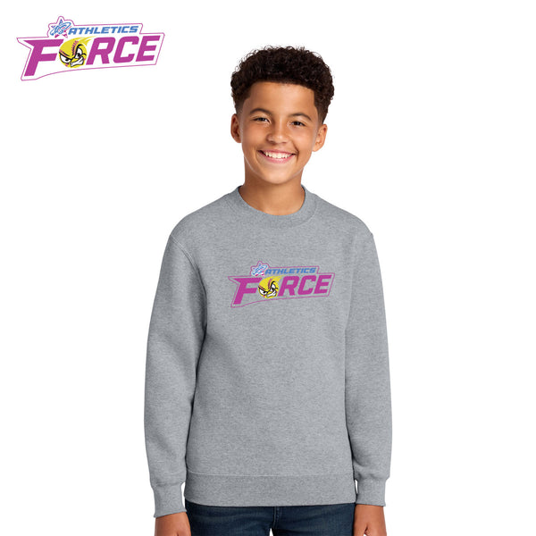 Force Softball - PC78Y Port & Co® Youth Core Fleece Crewneck Sweatshirt