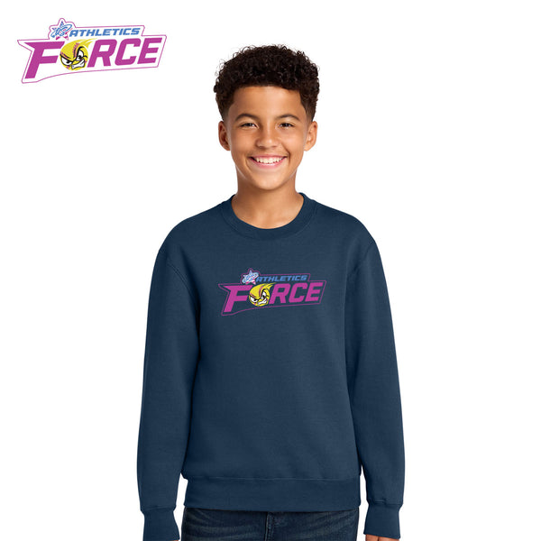 Force Softball - PC78Y Port & Co® Youth Core Fleece Crewneck Sweatshirt