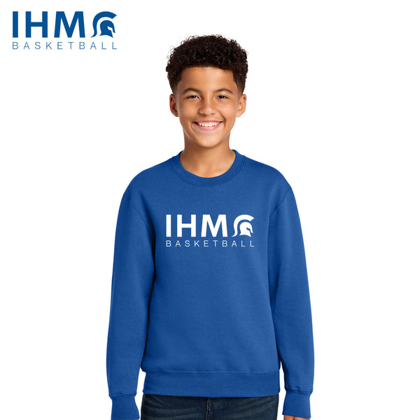 IHM Basketball - PC78Y Port & Co® Youth Core Fleece Crewneck Sweatshirt