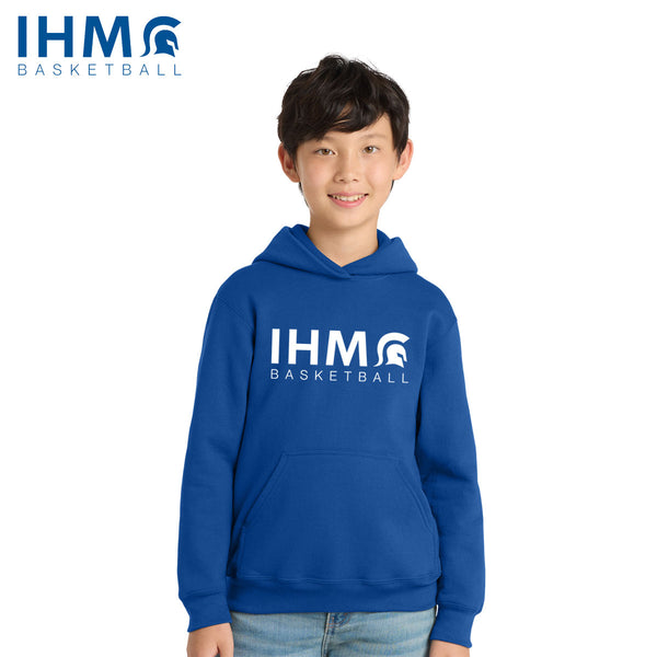 IHM Basketball - PC78YH Port & Co® Youth Core Fleece Pullover Hooded Sweatshirt