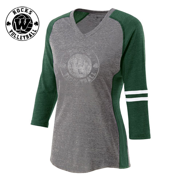 Rocks Volleyball - 229345-a Ladies Applaud Shirt