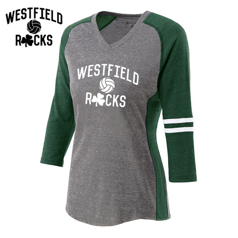 Rocks Volleyball - 229345-b Ladies Applaud Shirt