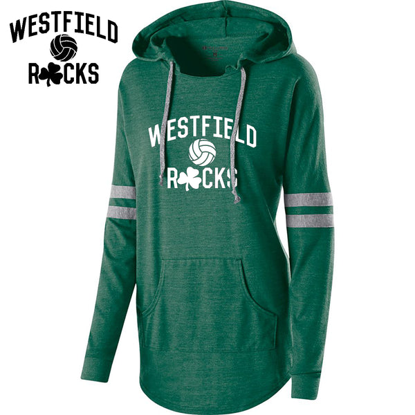 Rocks Volleyball - 229390-b Ladies Hooded Low Key Pullover
