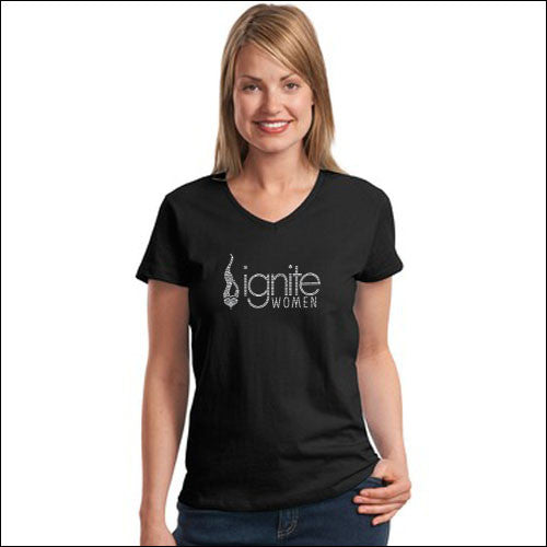 Ignite 5780 Hanes®Ladies ComfortSoft® V-Neck T-Shirt