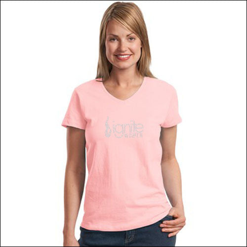 Ignite 5780 Hanes®Ladies ComfortSoft® V-Neck T-Shirt