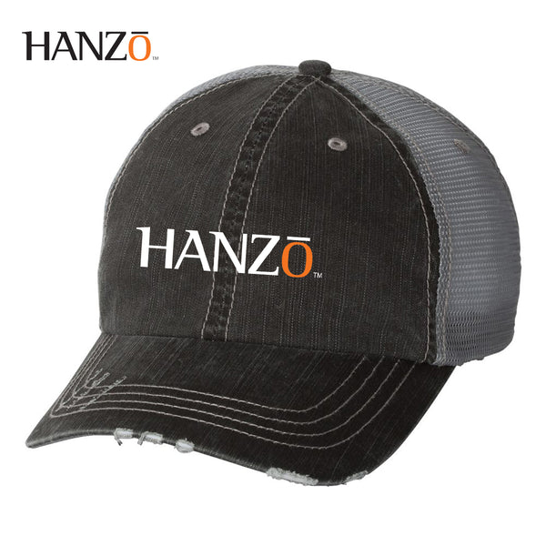 Hanzo - 6990 Mega Cap - Herringbone Unstructured Trucker Cap