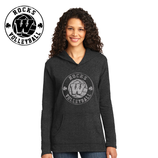 Rocks Volleyball - 72500L-b Anvil® Ladies French Terry Pullover Hooded Sweatshirt