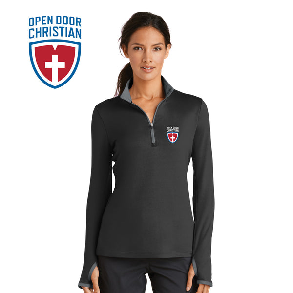 Open Door - 779796 Nike Golf Ladies Dri-FIT Stretch 1/2-Zip Cover-Up