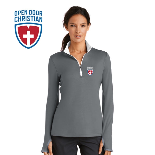 Open Door - 779796 Nike Golf Ladies Dri-FIT Stretch 1/2-Zip Cover-Up
