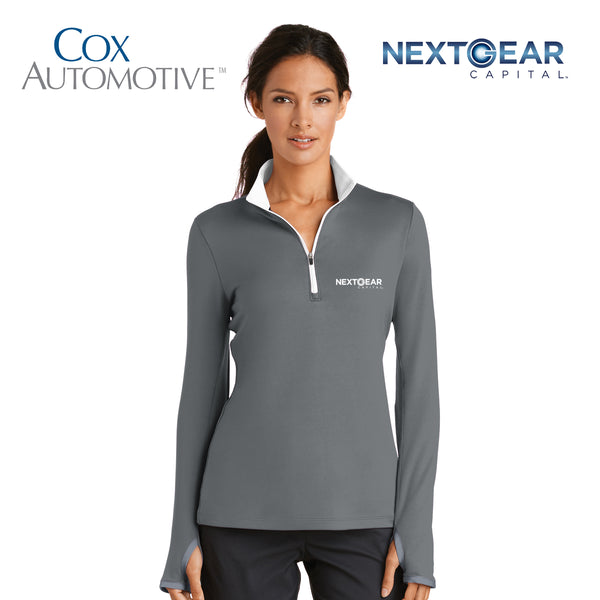 Cox Automotive - 779796 Nike Ladies Dri-FIT Stretch 1/2-Zip Cover-Up