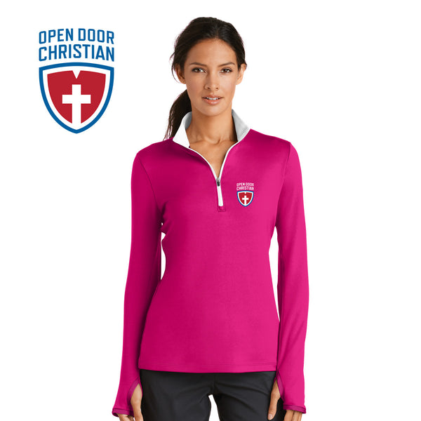 Open Door - 779796 Nike Golf Ladies Dri-FIT Stretch 1/2-Zip Cover-Up