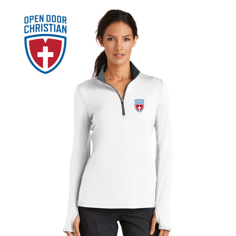 Open Door - 779796 Nike Golf Ladies Dri-FIT Stretch 1/2-Zip Cover-Up