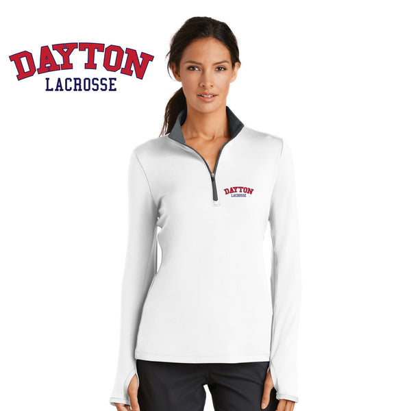 Dayton Lacrosse - 779796 Nike Golf Ladies Dri-FIT Stretch 1/2-Zip Cover-Up