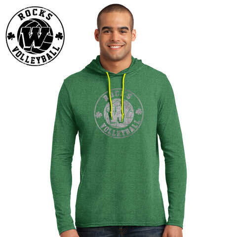 Rocks Volleyball - 987-b Anvil® 100% Combed Ring Spun Cotton Long Sleeve Hooded T-Shirt