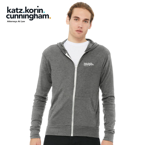 KKC - BC3939 Bella+Canvas ® Unisex Triblend Full-Zip Lightweight Hoodie