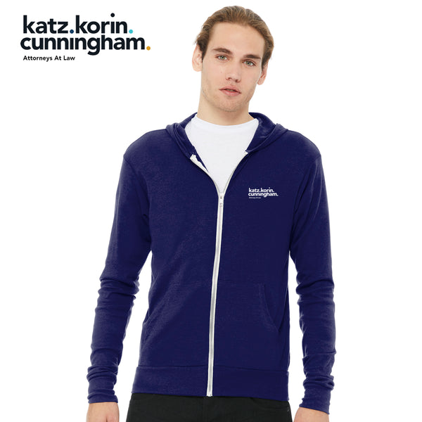 KKC - BC3939 Bella+Canvas ® Unisex Triblend Full-Zip Lightweight Hoodie