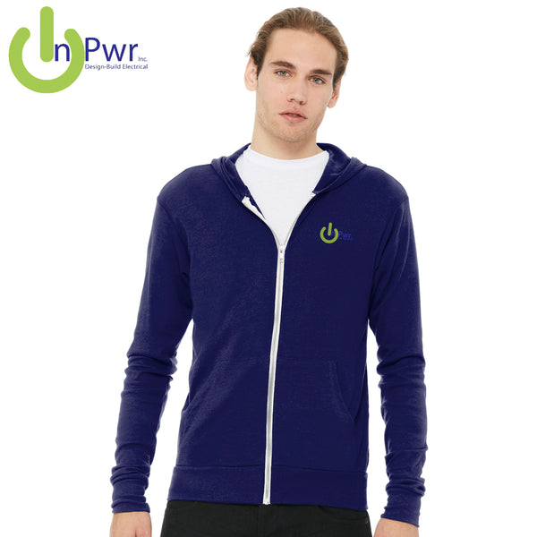 InPwr - BC3939 Bella+Canvas ® Unisex Triblend Full-Zip Lightweight Hoodie