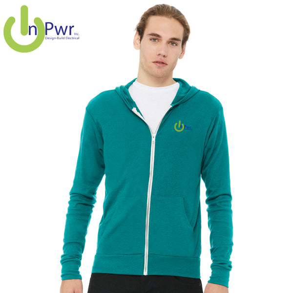 InPwr - BC3939 Bella+Canvas ® Unisex Triblend Full-Zip Lightweight Hoodie
