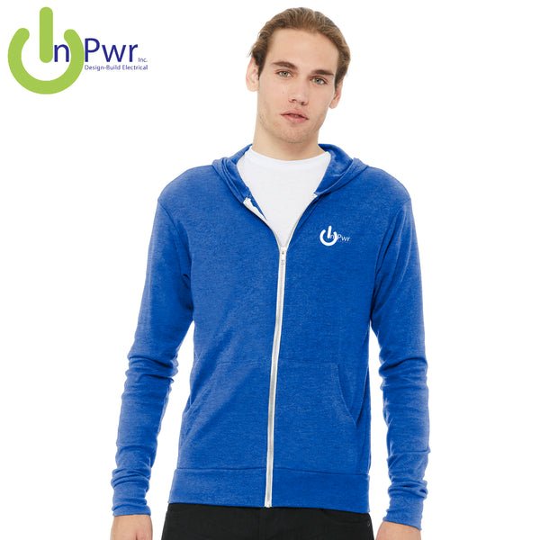InPwr - BC3939 Bella+Canvas ® Unisex Triblend Full-Zip Lightweight Hoodie