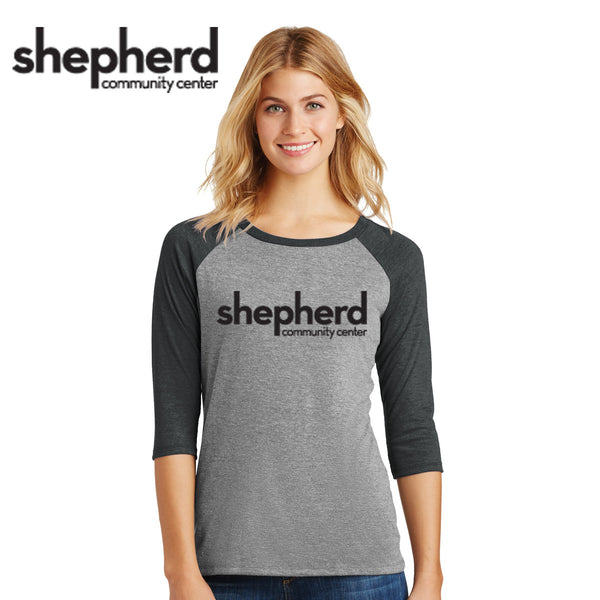 Shepherd - DM136L District Made® Ladies Perfect Tri™ 3/4-Sleeve Raglan