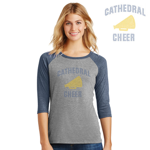 Cathedral - DM136L District Made® Ladies Perfect Tri® 3/4-Sleeve Raglan