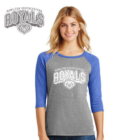 Southeastern - DM136L-i District Made® Ladies Perfect Tri™ 3/4-Sleeve Raglan