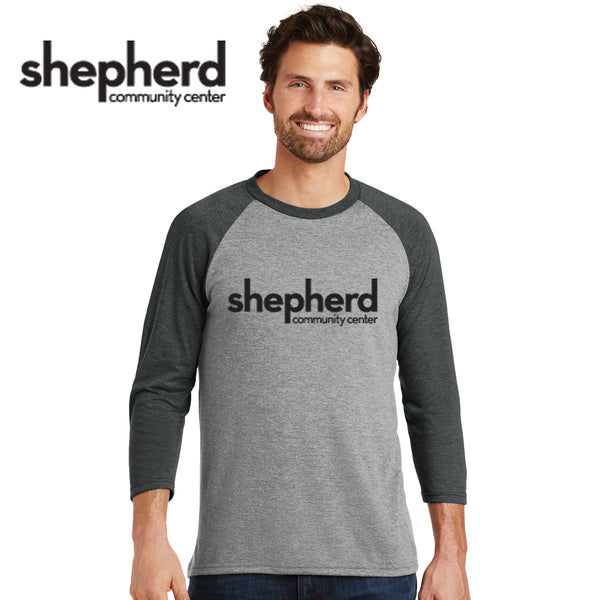 Shepherd - DM136-b District Made® Mens Perfect Tri™ 3/4-Sleeve Raglan