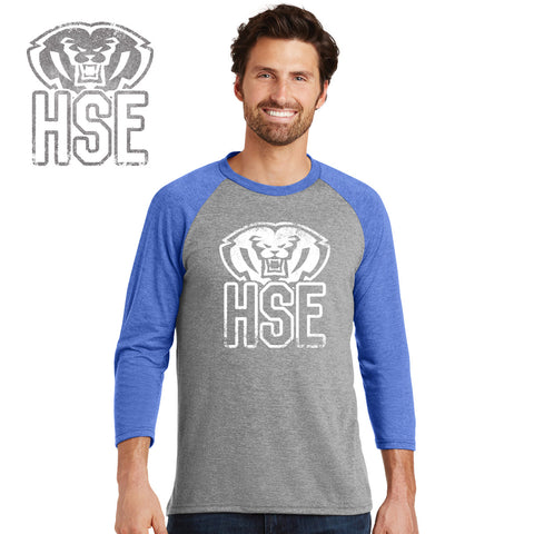 Southeastern - DM136-h District Made® Mens Perfect Tri™ 3/4-Sleeve Raglan