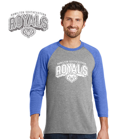 Southeastern - DM136-i District Made® Mens Perfect Tri™ 3/4-Sleeve Raglan