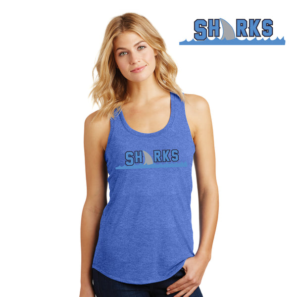Sharks - DM138L District Made® Ladies Perfect Tri® Racerback Tank