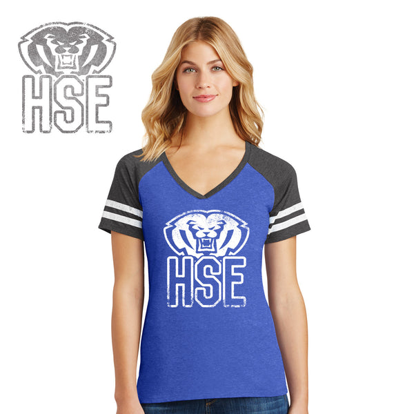 Southeastern - DM476-h District Made® Ladies Game V-Neck Tee