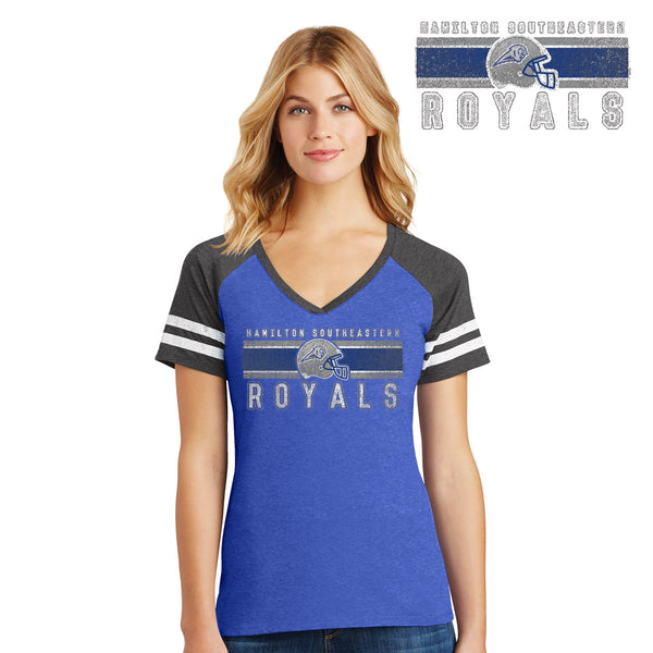 Southeastern - DM476-j District Made® Ladies Game V-Neck Tee