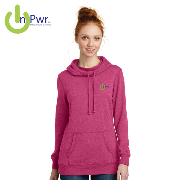 InPwr - DM493 District ® Women’s Lightweight Fleece Hoodie