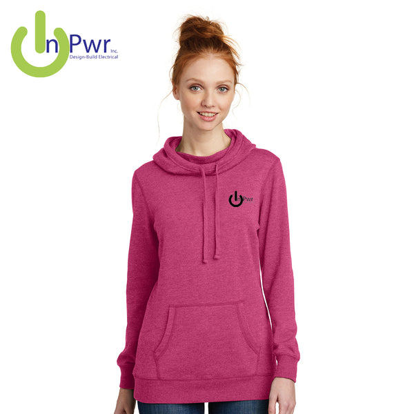 InPwr - DM493 District ® Women’s Lightweight Fleece Hoodie