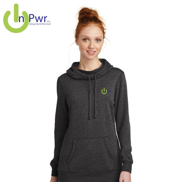 InPwr - DM493 District ® Women’s Lightweight Fleece Hoodie