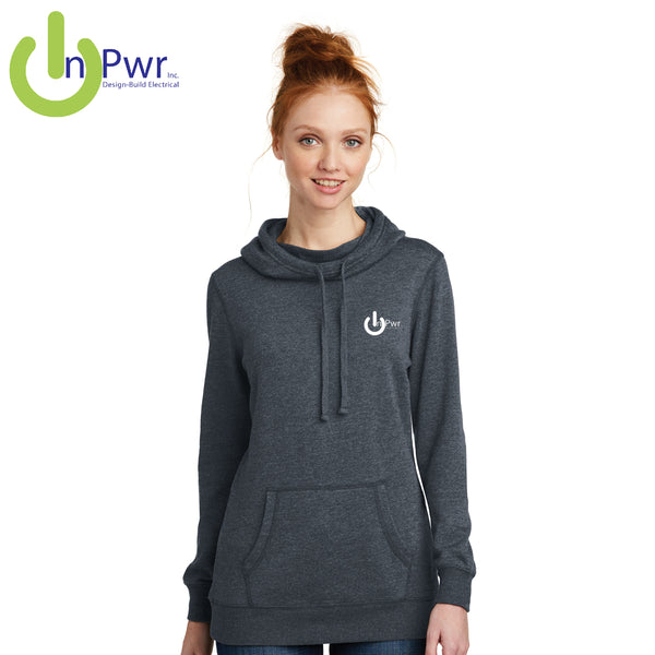 InPwr - DM493 District ® Women’s Lightweight Fleece Hoodie