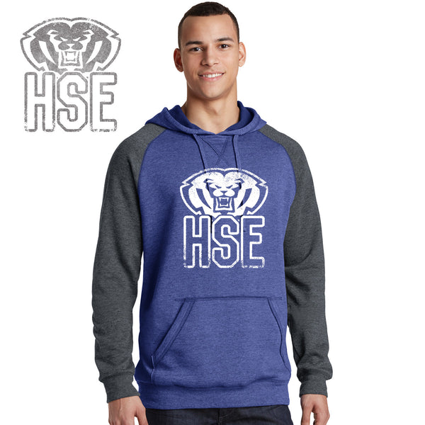 Southeastern - DT196-h District® Young Mens Lightweight Fleece Raglan Hoodie