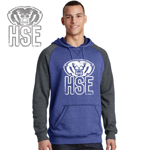 Southeastern - DT196-h District® Young Mens Lightweight Fleece Raglan Hoodie